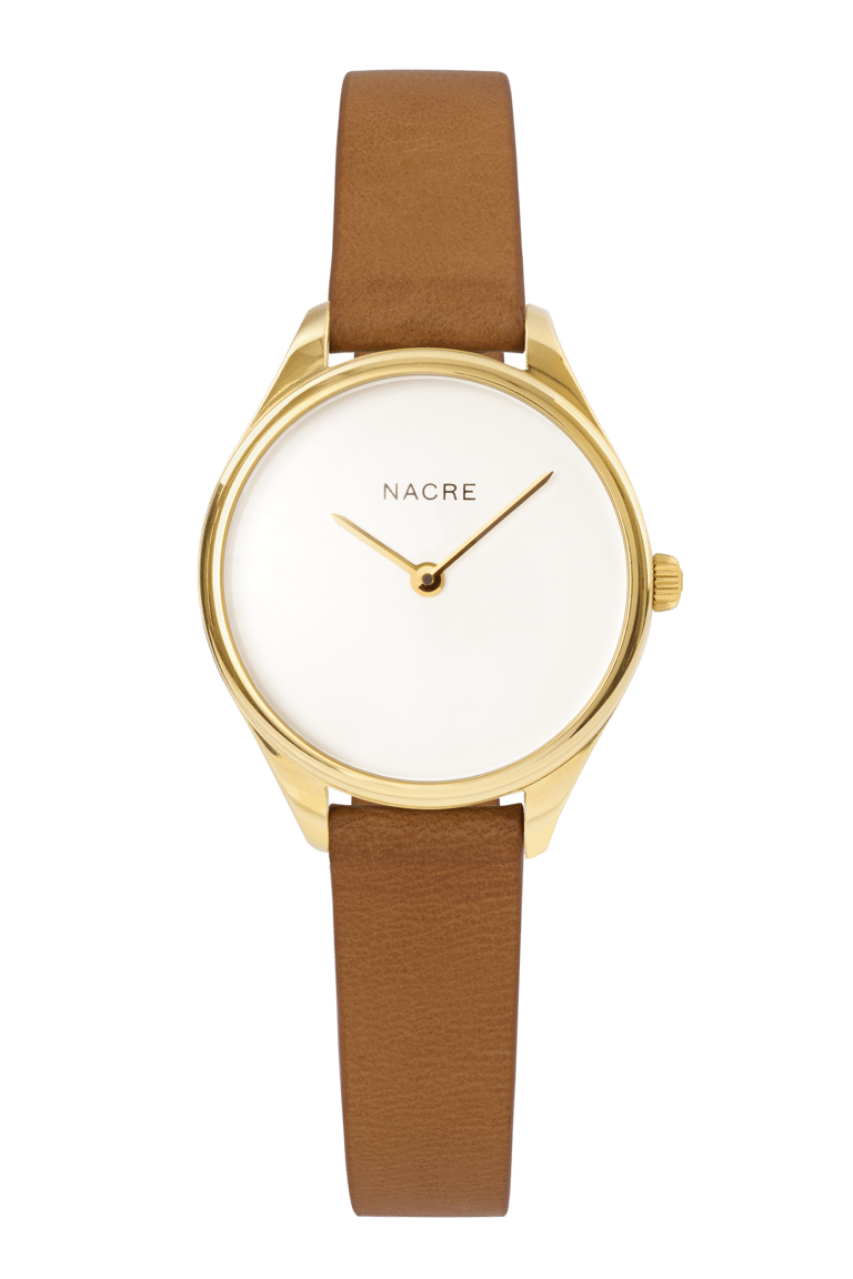 Mini Lune Watch - Gold - Saddle Leather - Saddle