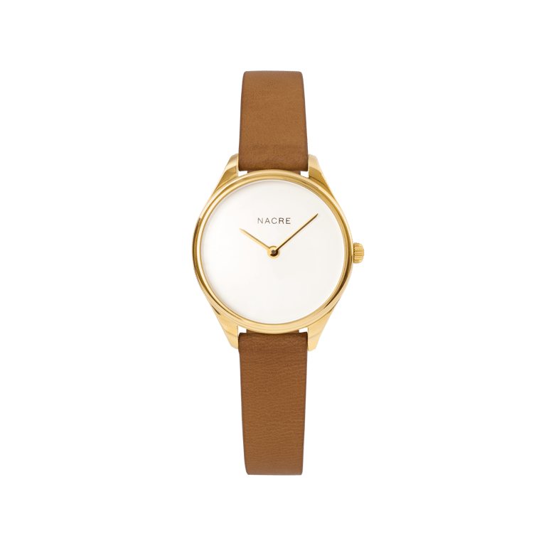 Mini Lune Watch - Gold - Saddle Leather