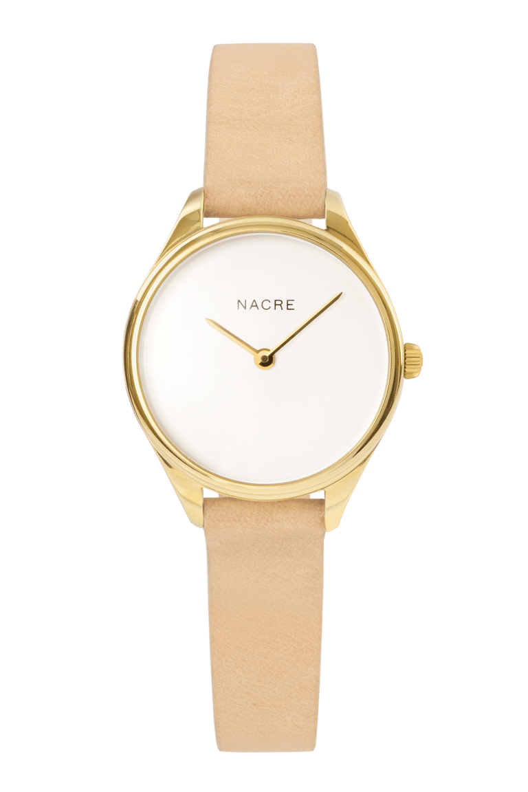 Mini Lune Watch - Gold - Sand Leather - Gold