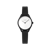 Mini Lune Watch - Matte Black - Black Leather