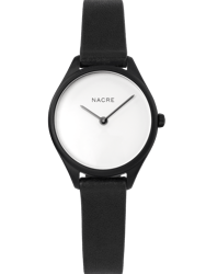 Mini Lune Watch - Matte Black - Black Leather - Black Leather