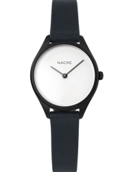 Mini Lune Watch - Matte Black - Navy Leather - Matte Black