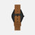 Mini Lune Watch - Matte Black - Saddle Leather