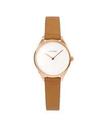 Mini Lune Watch - Rose Gold - Natural Leather