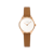 Mini Lune Watch - Rose Gold - Saddle Leather