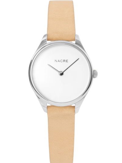 Nacre Mini Lune Watch - Stainless Steel - Sand Leather product