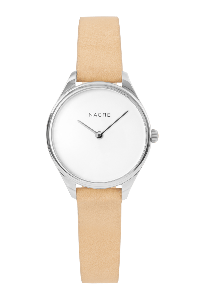 Mini Lune Watch - Stainless Steel - Sand Leather - Sand