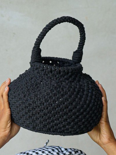 Naga Macrame Bucket Bag In Black product