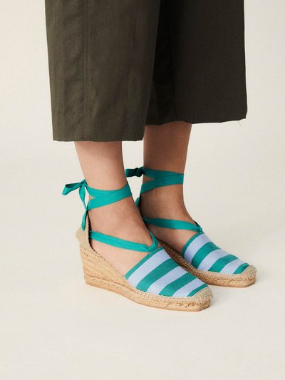 Naguisa Anni Espadrille - Green Stripes product