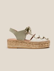 Cima Sandal - Ecru-Olive - Ecru-Olive