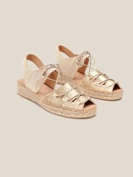 Cima Sandal - Light Gold-Ecru