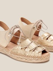 Cima Sandal - Light Gold-Ecru