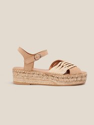 Dorte Sandal - Camel/Ecru