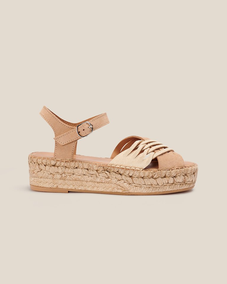 Dorte Sandal - Camel/Ecru