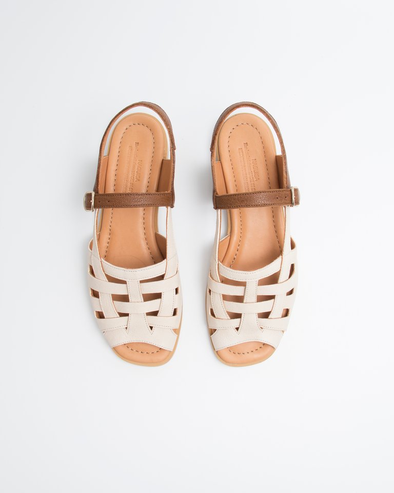 Manto Sandal - Ecru Brown