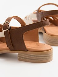 Manto Sandal - Ecru Brown