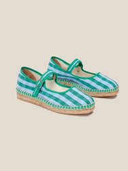 Peonia Espadrille - Green Check