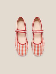 Peonia Espadrille - Red Check