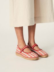 Peonia Espadrille - Red Check - Red