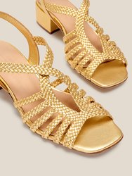 Raco Gold Square Low Sandal
