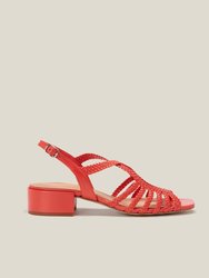 Raco Red Square Low Sandal - Red