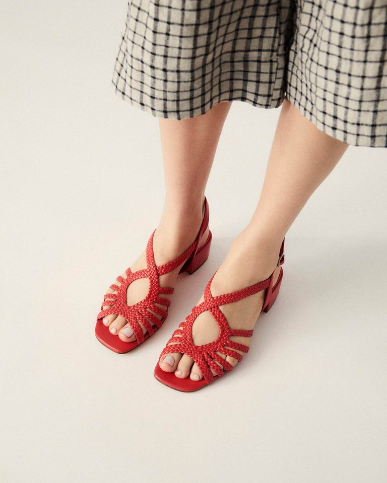 Raco Red Square Low Sandal - Red