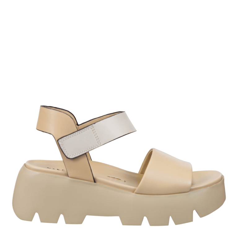 Alloy Platform Sandals - Beige