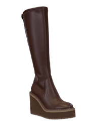 Apex Wedge Knee High Boots - Cacao