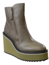 Avail Wedge Ankle Boots - Greige