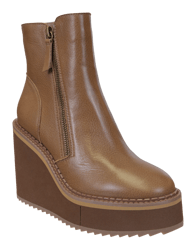Avail Wedge Ankle Boots - Brown