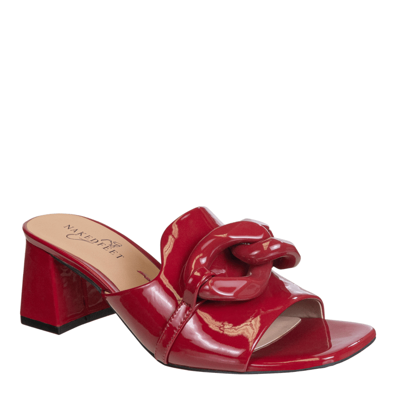 Coterie Heeled Sandals - Deep Red