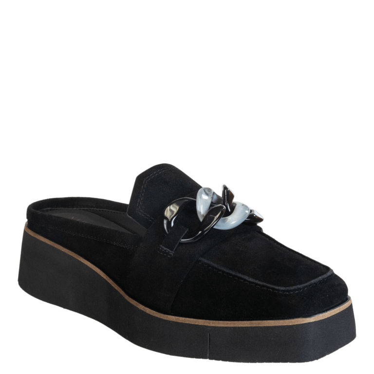 Elect Platform Mules - Black Suede