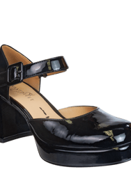 ESTONIA Heeled Clogs - Black Patent