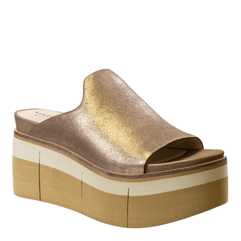 Flow Platform Sandals - Gold