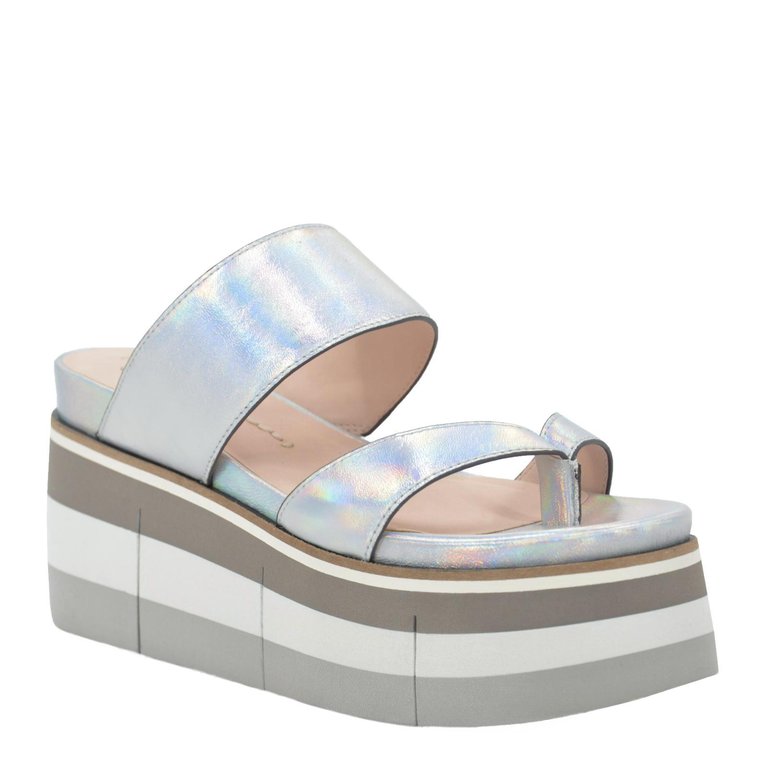 Flux Wedge Sandals - Silver