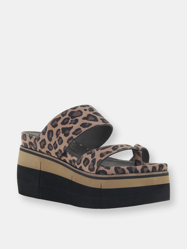 Flux Wedge Sandals - Leopard Print