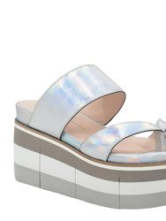 Flux Wedge Sandals - Silver