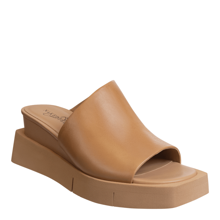 Infinity Wedge Sandals - Camel