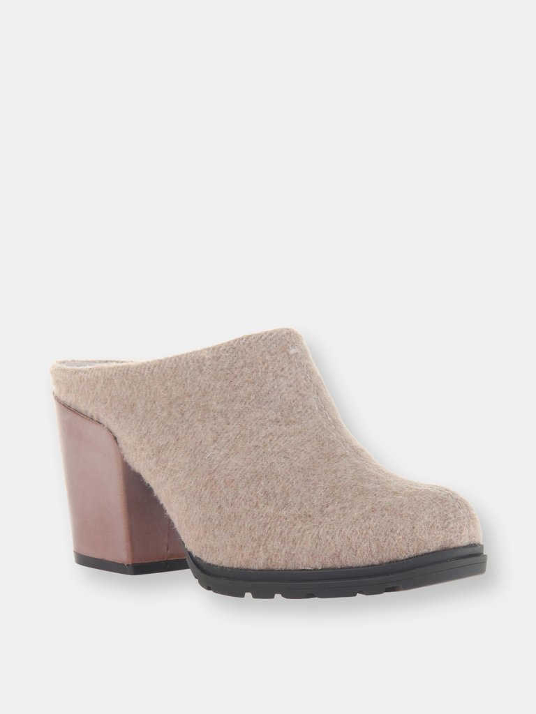 PROPER Heeled Mules - Natural