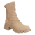 Protocol Heeled Mid Shaft Boots - Beige