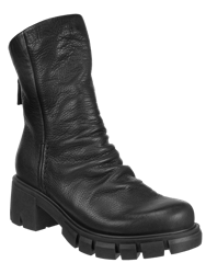 Protocol Heeled Mid Shaft Boots - Black