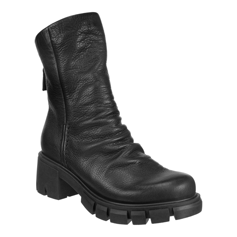Protocol Heeled Mid Shaft Boots - Black