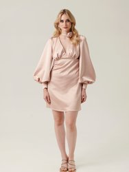 Pearl Mini Dress - Mauve Pink