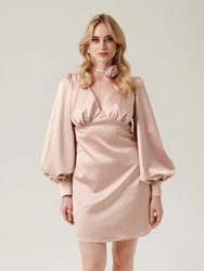 Pearl Mini Dress - Mauve Pink