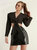 Serena Sequin Blazer Dress - Black