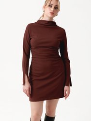 Taylor Mini Dress - Chocolate Brown