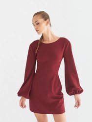 Amira Dress - Burgundy - Burgundy