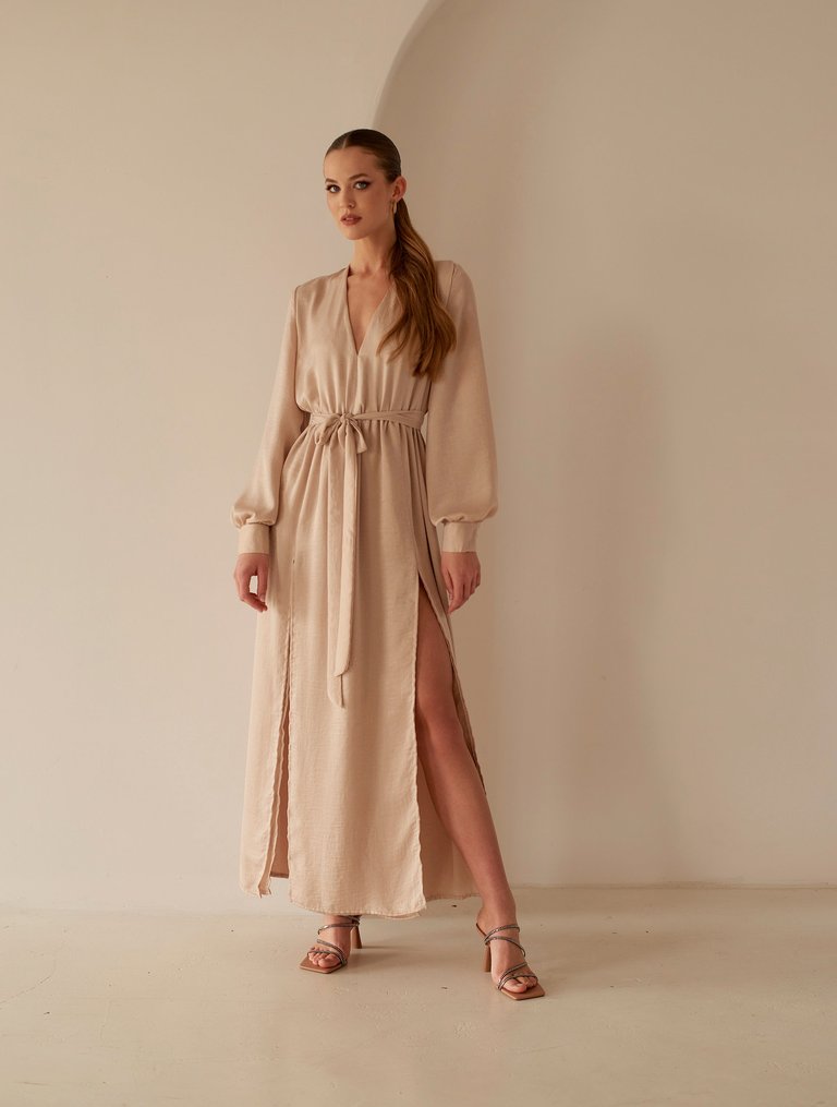 Aphrodité Maxi Dress - Beige - Beige