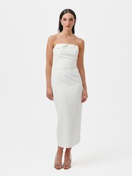 Barbi Midi Dress - Ecru - Ecru