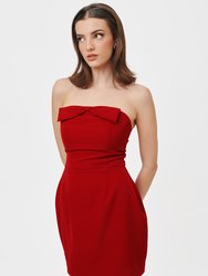 Barbi Mini Dress - Cherry Red